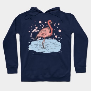 Flamingo watercolor sketch Hoodie